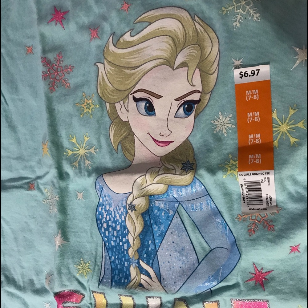 Frozen t-shirt Girls size M 7/8